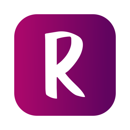 R Generic gradient fill icon