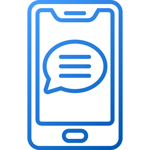 Phone message Generic gradient outline icon