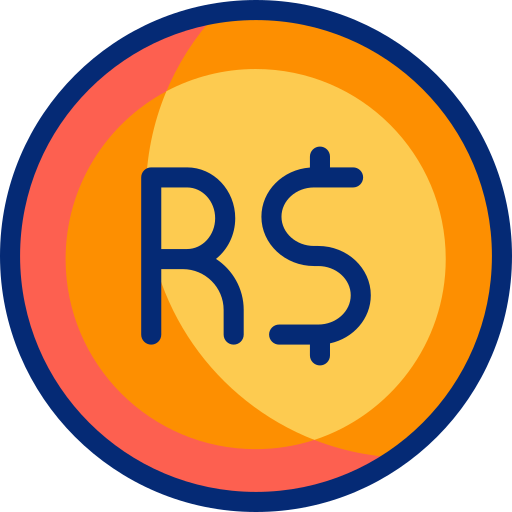 Brazilian real Basic Accent Lineal Color icon