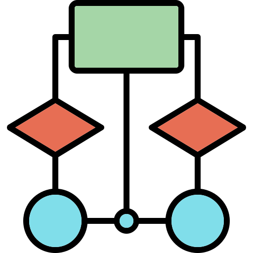 Algorithm Generic color lineal-color icon