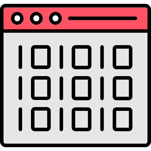 codice binario Generic color lineal-color icona