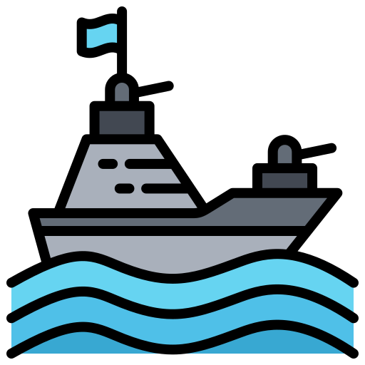 barco de cañón Generic color lineal-color icono