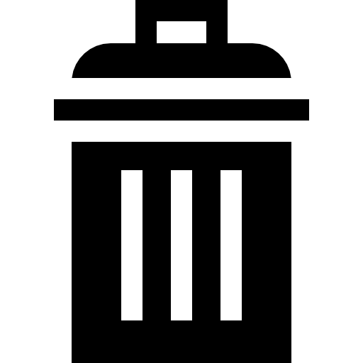 cestino Basic Straight Filled icona