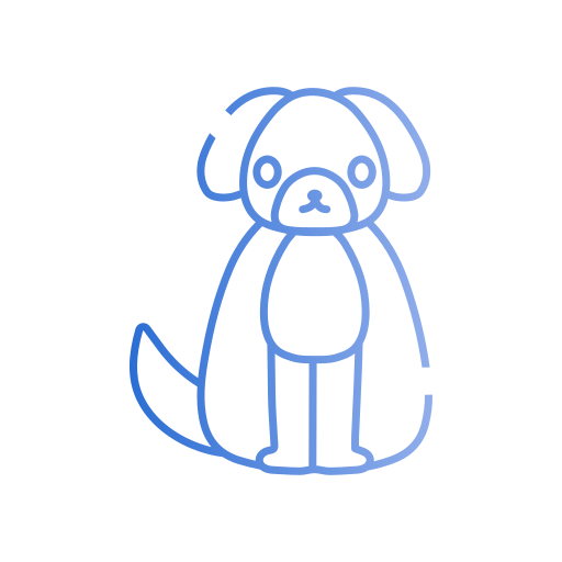 犬 Generic gradient outline icon