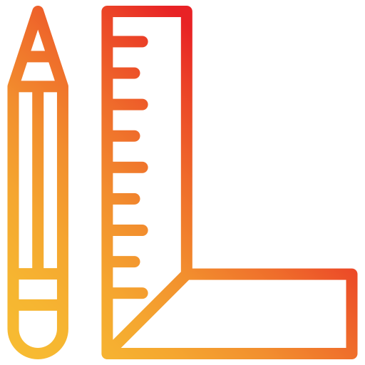 Rulers Generic gradient outline icon