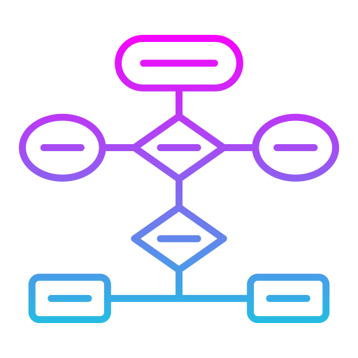 diagrama de flujo Generic gradient outline icono