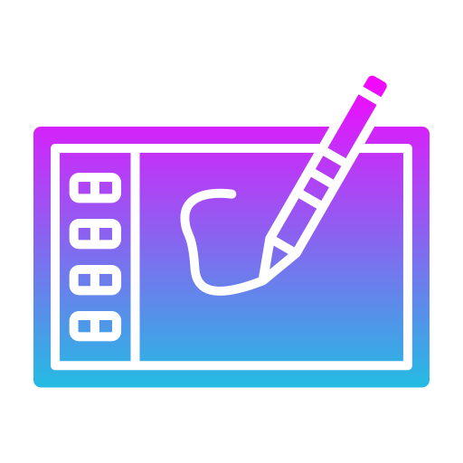 tablet graficzny Generic gradient fill ikona