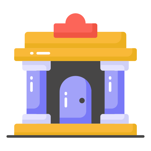 은행 건물 Generic color fill icon