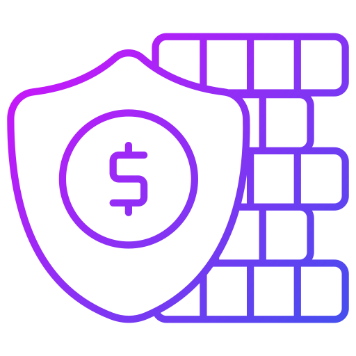 financiële verzekeringen Generic gradient outline icoon