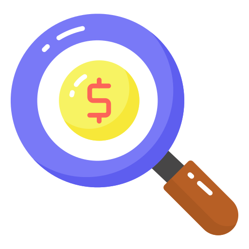 Financial search Generic color fill icon