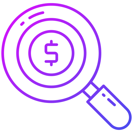 Financial search Generic gradient outline icon