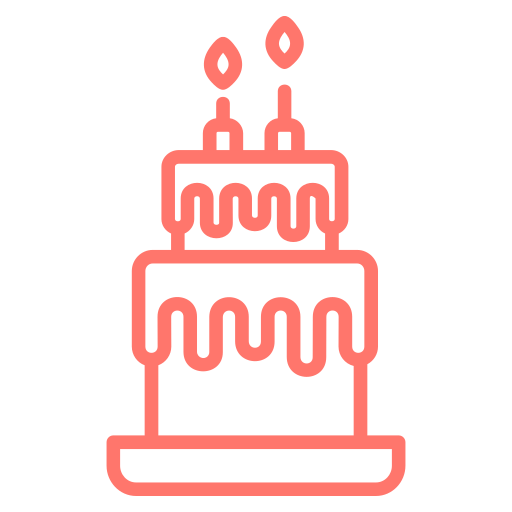 torta di compleanno Generic color outline icona