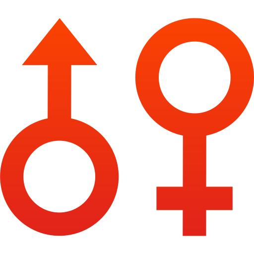 Male and female Generic gradient outline icon