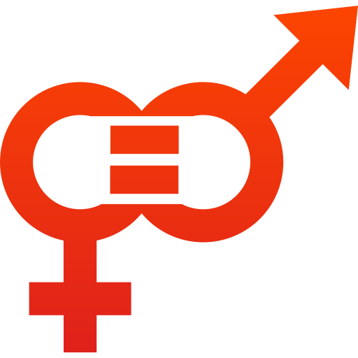 Gender equality Generic gradient outline icon