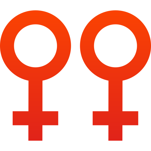 Lesbian Generic gradient outline icon