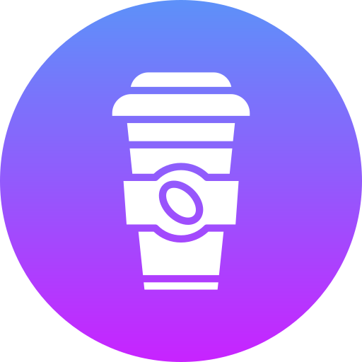 koffie afhaalmaaltijden Generic gradient fill icoon