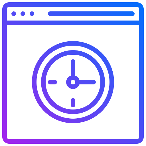 reloj Generic gradient outline icono