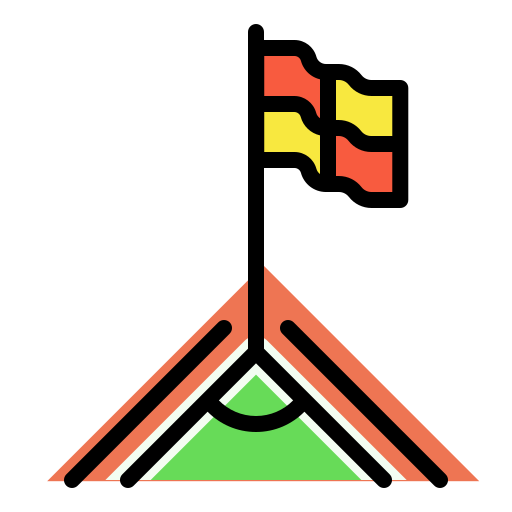 bandera de fútbol Generic color lineal-color icono