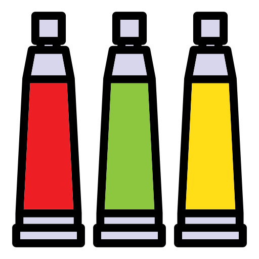 Тюбик с краской Generic color lineal-color иконка