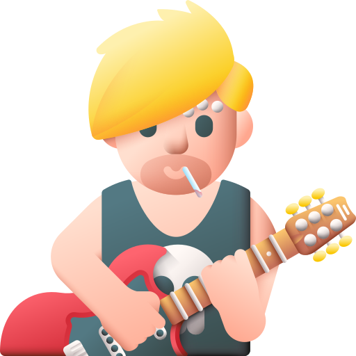 Гитарист 3D Color иконка