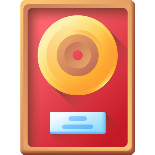 goldene scheibe 3D Color icon
