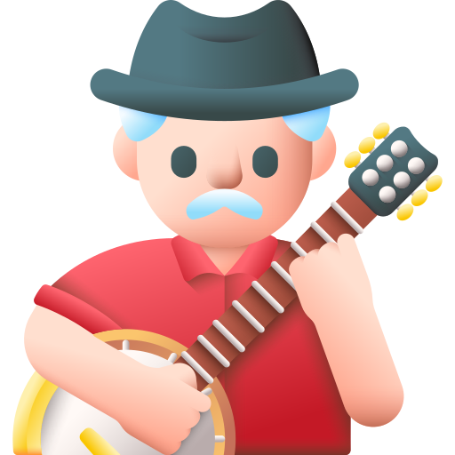 músico 3D Color icono