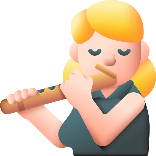 Бамбуковая флейта 3D Color иконка