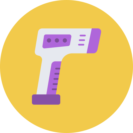 thermometer pistool Generic color fill icoon
