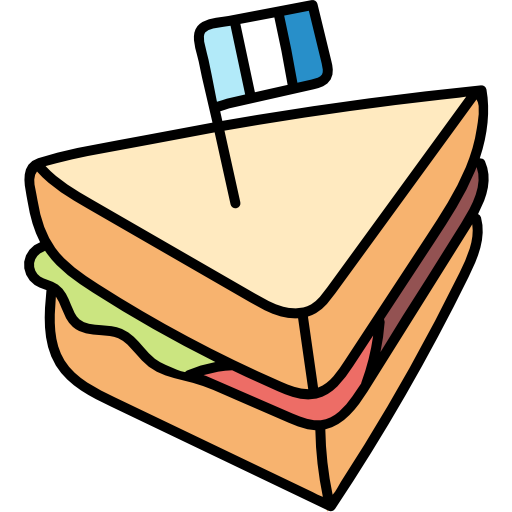 Бутерброд Hand Drawn Color иконка