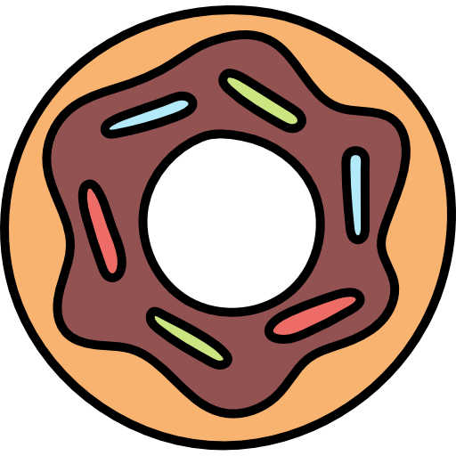 donut Hand Drawn Color Icône