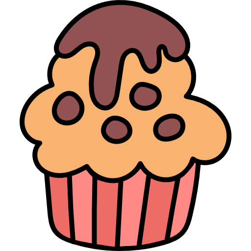 cupcake Hand Drawn Color icon