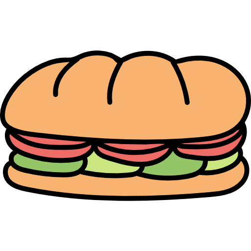 sandwich Hand Drawn Color Icône