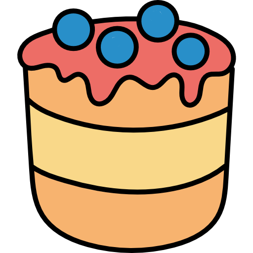 torta Hand Drawn Color icona