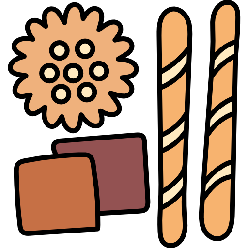 biscotto Hand Drawn Color icona