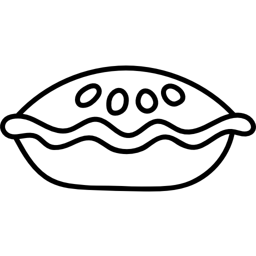 tarta Hand Drawn Black icono