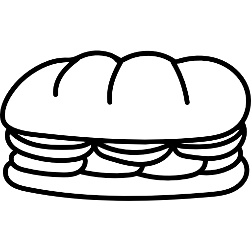 emparedado Hand Drawn Black icono