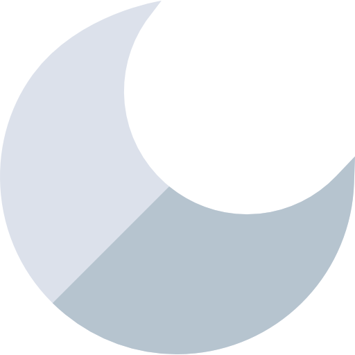 lune Basic Straight Flat Icône