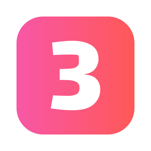 trzy Generic gradient fill ikona