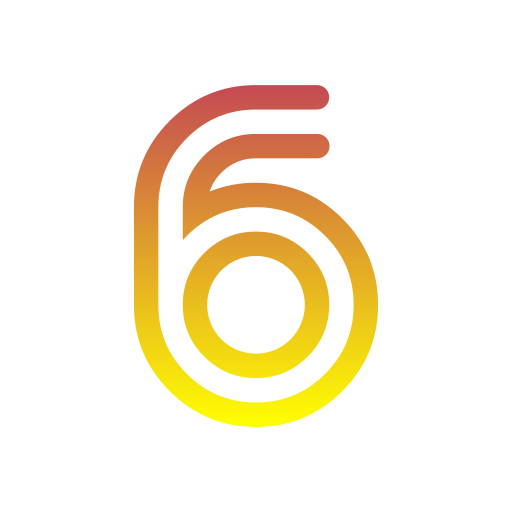 seis Generic gradient outline icono