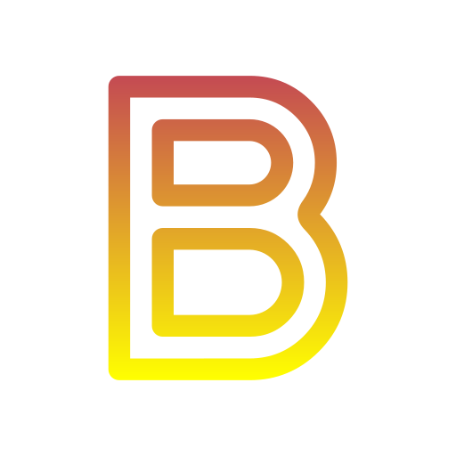B Generic gradient outline icon