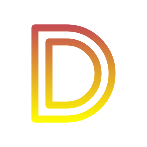 d Generic gradient outline icono