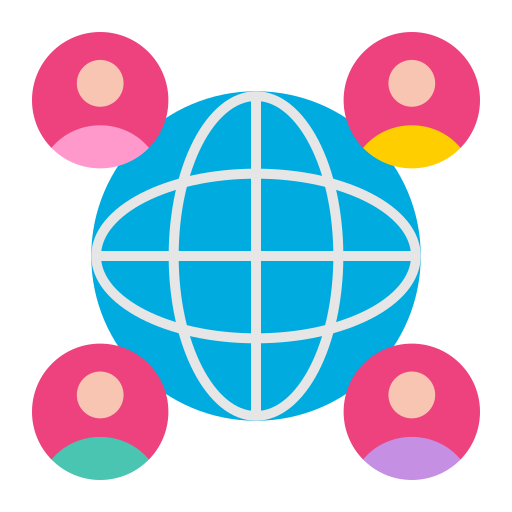 globalna komunikacja Generic color fill ikona