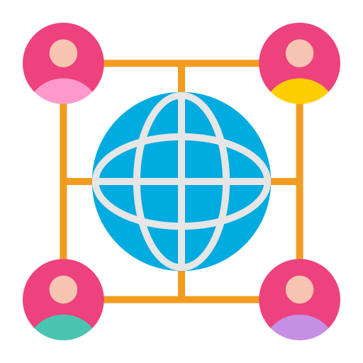Глобальная сеть Generic color fill иконка
