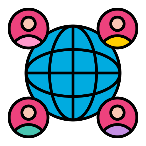 グローバルコミュニケーション Generic color lineal-color icon