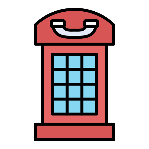 電話ボックス Generic color lineal-color icon