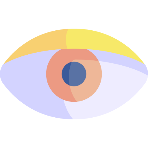 Глаз Kawaii Flat иконка