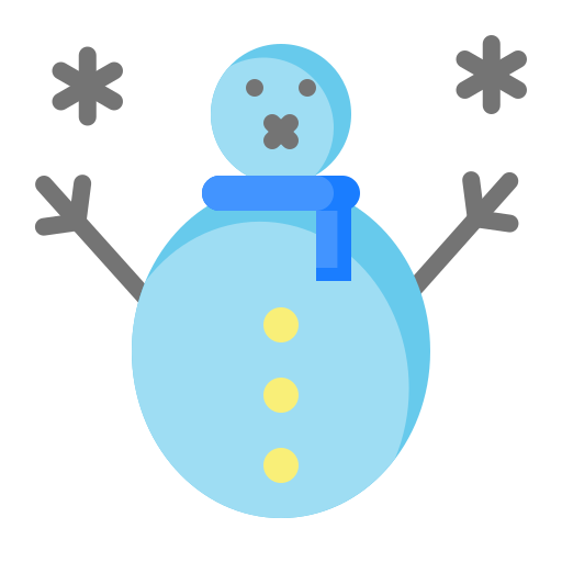 sneeuwman Generic color fill icoon