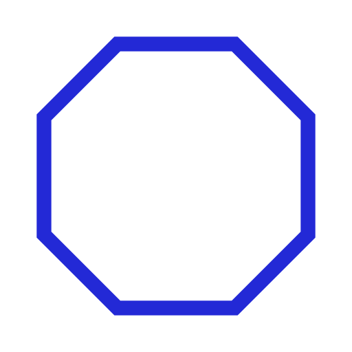 ottagono Generic color outline icona