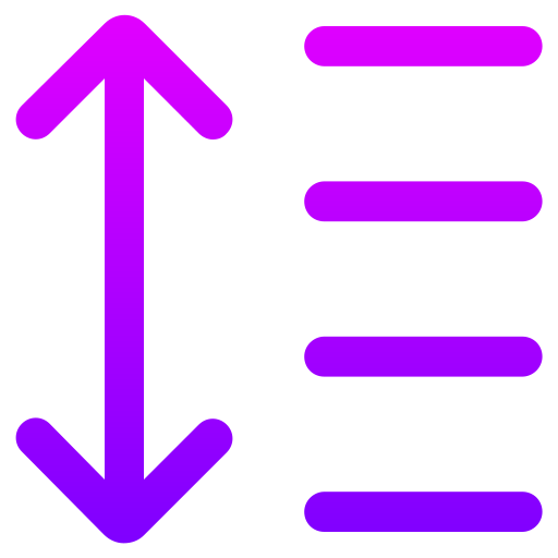 Межстрочный интервал Generic gradient outline иконка