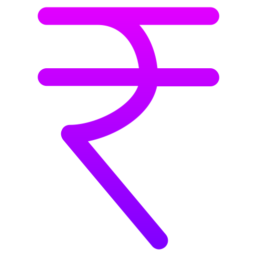 Rupee Generic gradient outline icon